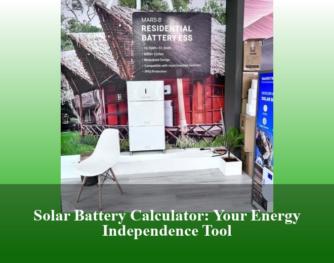 Solar Battery Calculator: Your Energy Independence Tool